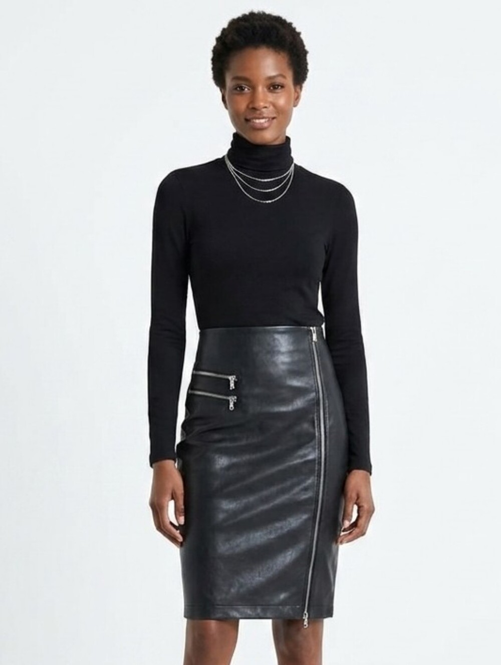 Black Vegan Leather Skirt
